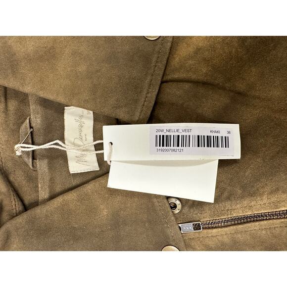Mes Demoiselles Paris Suede Nellie Vest in Khaki Sz 36FR/4US - Picture 7 of 11
